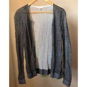 Maje Silver Knit Button Up Cardigan